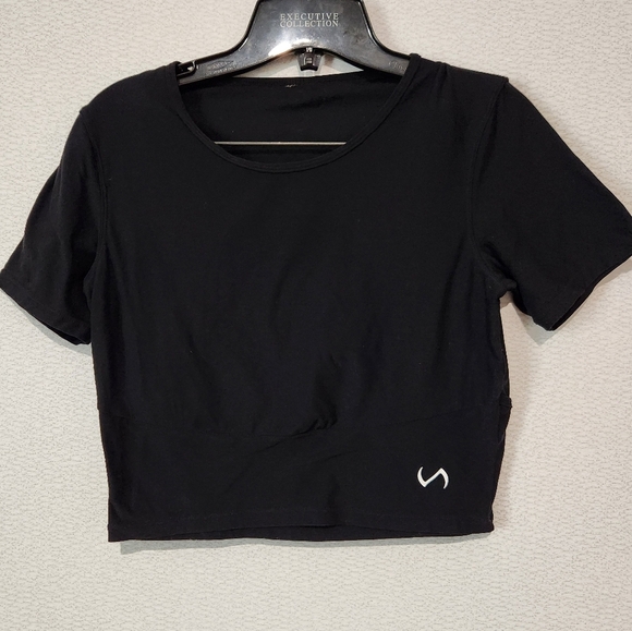 TLF Apparel Crop Shirt Short Sleeve Medium Black - Picture 1 of 3